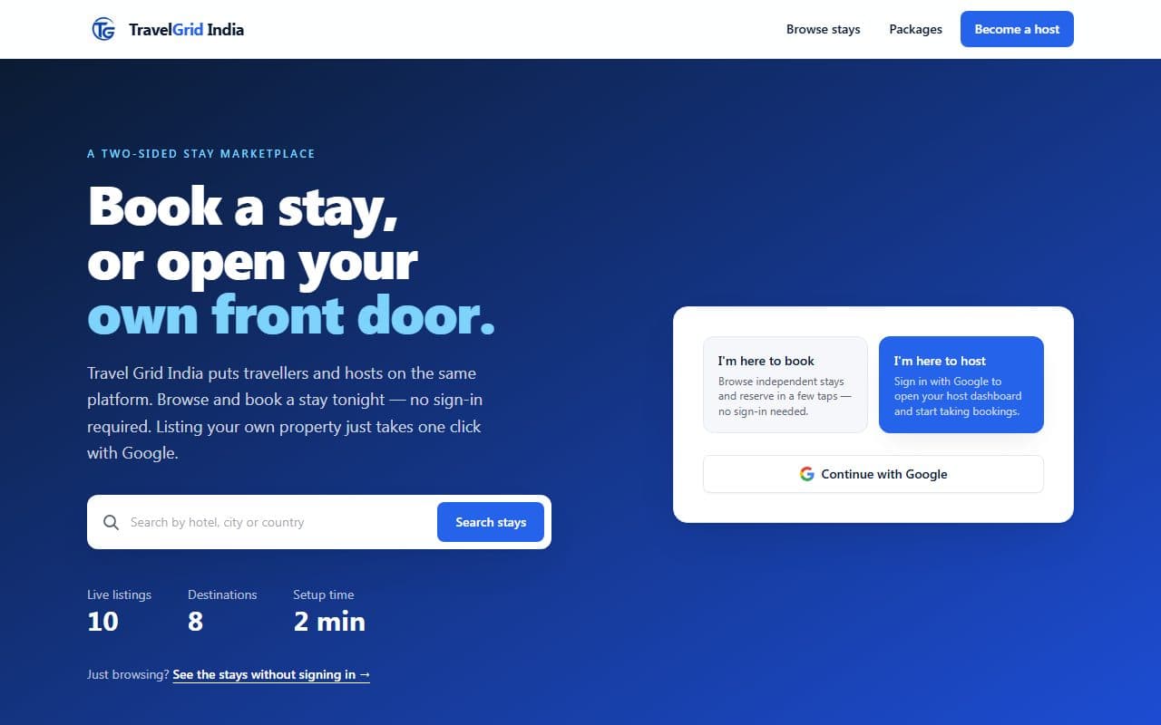 Travel Grid India - OTA platform